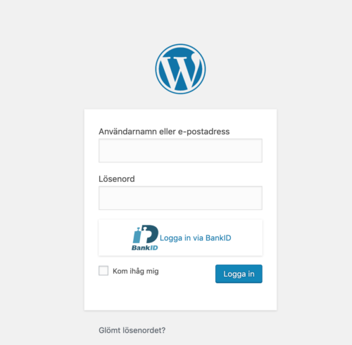 BankID för WordPress och WooCommerce