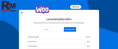 Tillgängliga Leveransalternativ för WooCommerce